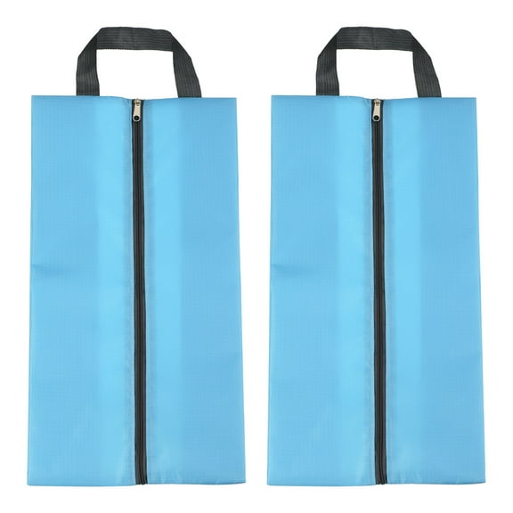 Uxcell Waterproof Shoes Bags, 39.3 x 19cm Travel Shoe Organizer Bag, Sky Blue 2 Pack