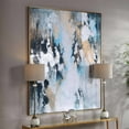 thumbnail image 5 of Uttermost Stormy Coastal Canvas and Wood Seas Hand Painted Canvas in Blue, 5 of 7
