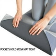 thumbnail image 3 of Blue Leaf Pattern Hot Yoga Mat Towel Non Slip for Hot Yoga - Quick-Drying Yoga Mat Cover with 4 Corner Pockets with Travel Bag - Hot Yoga Towel Non Slip Grip Moisture Wicking Sweat 70"x26", 3 of 6
