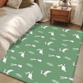 thumbnail image 4 of Green Spring Easter Area Rugs 3'x5', Washable Small Throw Rugs for Living Room Bedroom, Cute Bunny Botanical Indoor Outdoor Rug Non-Slip Low Pile Carpet Runner Reversible Floor Mats, 4 of 8