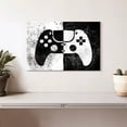 thumbnail image 2 of Elephant Stock Grunge Game Controller Wall Art - Horizontal Canvas Wall Art - Living Room Wall Decor - Hobbies And Lifestyle Canvas - Black And White Decor - 12" x 8", 2 of 8