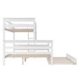 thumbnail image 6 of Euroco Wood Twin XL over Queen Bunk Bed with Trundle, 3 Beds in One Design, White, 6 of 14
