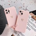 thumbnail image 6 of Compatible with iPhone 13 Pro Max Case Pink Protective Camera Protection Heart Cute Women Girls Gold Luxury Silicone Case for iPhone 13 Pro Max with Glass Screen Protector, 6 of 9