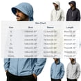 thumbnail image 4 of Men's Sun Protection Jacket Ice Silk Hoodie, Lightweight Nylon Spandex Zip Up Cardigan, Long Sleeve Cooling UPF 50+ Swim Shirt, Quick Dry Outdoor Fishing Hiking Beach | Zenithor,Gray 2XL, 4 of 9