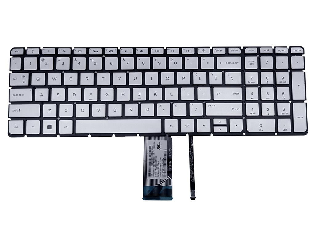HP Envy X360 M6-W 15-W 15T US English Silver Backlit Laptop Keyboard 798954-001