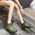 thumbnail image 5 of IUJSOY Short Rain Boots Women Fashion Waterproof Chelsea Boots for Women Outdoor Mud Garden Shoes, 5 of 9