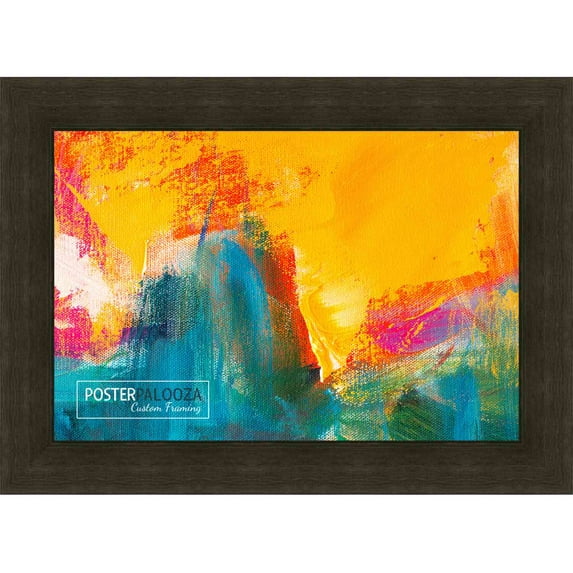 16.5x11.7 Traditional Black Complete Wood Picture Frame with UV Acrylic, Foam Board Backing, & Hardware