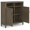 thumbnail image 3 of Simpli Home Lev SOLID WOOD 39 inch Wide Contemporary Medium Storage Cabinet in Smoky Brown, 3 of 12