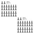 thumbnail image 4 of Kenally 30 piezas de tornillos autorroscantes, sujetador de coche, perno de motor, placa de matrícula, tornillo de guardabarros, reemplazo negro para Q5 Type3 NO3 Kenally  CBP145365, 4 of 6