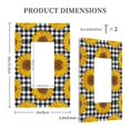 thumbnail image 3 of KLL Sunflowers Wall Plate,Gloss Finish,Standard Size 1 - 5" x 3", Polycarbonate Thermoplastic,Electric Receptacle Plug Covers, 3 of 6