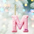 thumbnail image 4 of Pink 26 Letter Ornaments for Christmas Tree Decoration - Personalized Hanging Pendant Xmas Alphabet for DIY Craft Ornaments (M), 4 of 6
