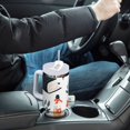thumbnail image 4 of Yayeee 40oz Stainless Steel Tumbler with Straw and Handle Double-Wall Insulated Travel Water Bottle, White Halloween Ghosts, 4 of 8