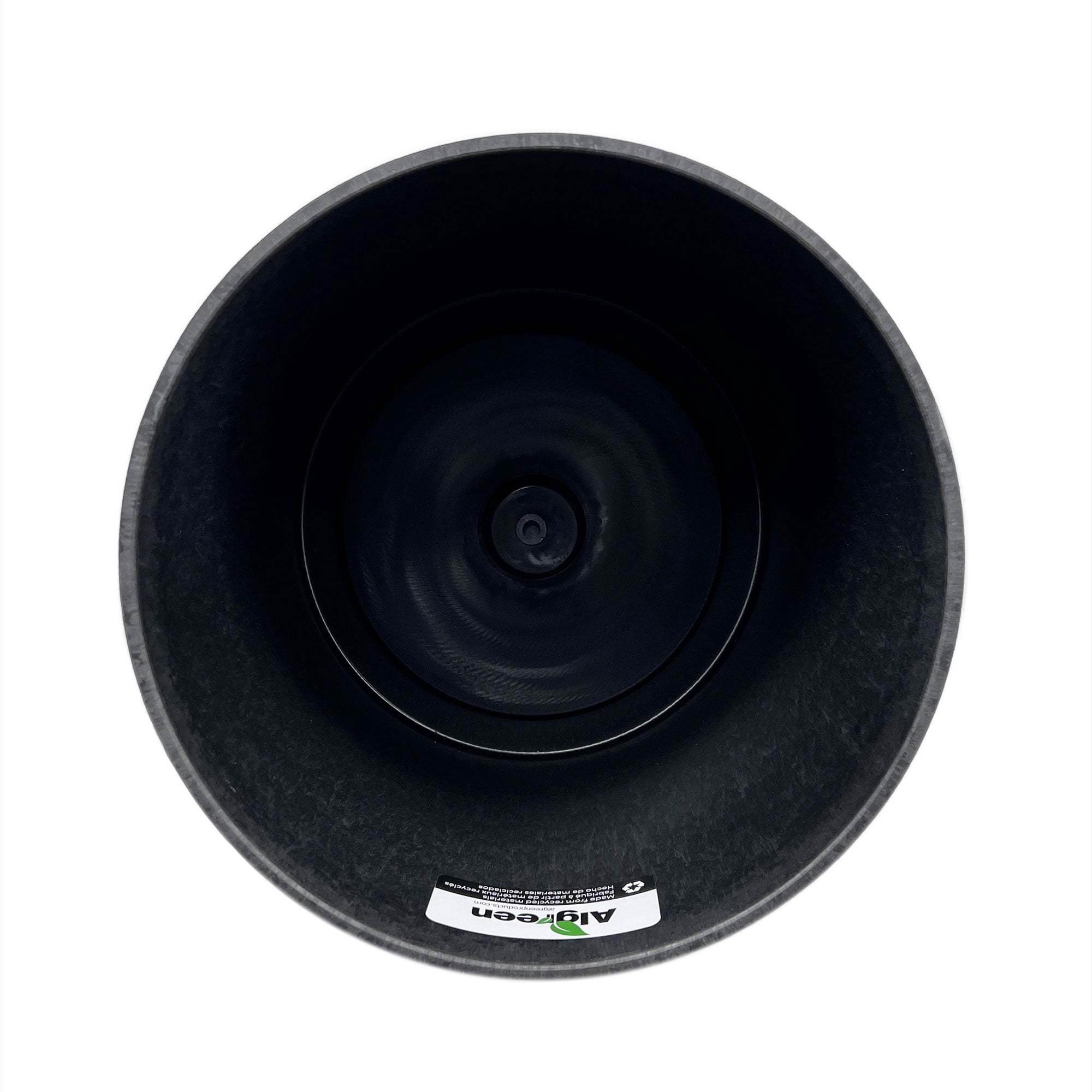 Acerra Cylinder Planter, 13" x 11.5"H Black, 2 Pack