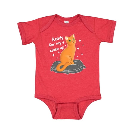 

Inktastic Pretty Cat Ready For a Close Up Gift Baby Boy or Baby Girl Bodysuit