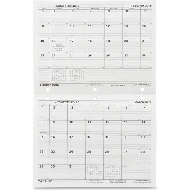 Unicor Activity Schedule