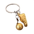 thumbnail image 1 of World Cup football shoe keychain pendant, sports pendant, souvenir pendant (gold), 1 of 5
