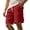 Red, variant on Workout Shorts Men Baeitkot Men's Solid Color Drawstring Multi-Pocket Cargo Shorts Casual Bottoms