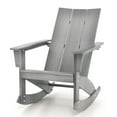 thumbnail image 1 of Gymax Set of 2 Adirondack Rocking Chair All Weather HDPE Rocker Grey Patio, 1 of 6