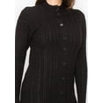 thumbnail image 3 of Black Cable Knit Button-Down Dress, S, 3 of 4