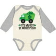 thumbnail image 3 of Inktastic 1st St Patricks Day Construction Truck Shamrocks Boys Long Sleeve Baby Bodysuit, 3 of 5