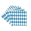 FANGLELAND Munich Oktoberfest Festival themed party utensils, blue and white checkered paper cups, paper plates, paper towels, tablecloth sets, 24 pcs of beer festival paper towels
