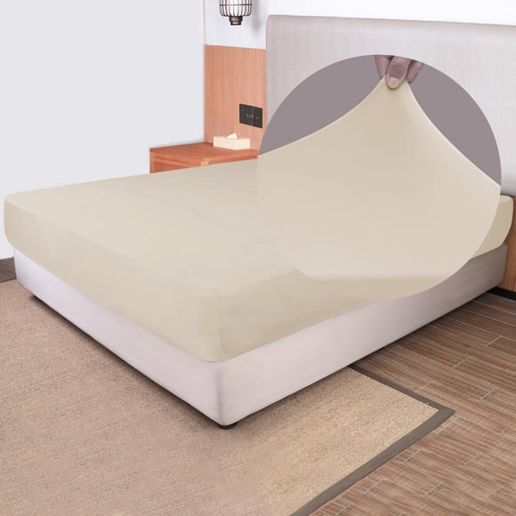 Sábana bajera ajustable de punto elástico suave de N&Y HOME, talla king