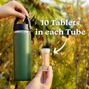 Orange Electrolyte Tablets for Hydration | Great Taste - Natural Flavor - 0g Sugar | Single Tube (10 Tablets/Servings)
