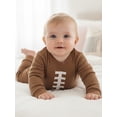 thumbnail image 5 of Gzhioc Baby Boy Fall Spring Romper Long Sleeve Round Neck Football Print Full Length Jumpsuit, 5 of 9