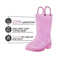 thumbnail image 3 of Bocca; Kids' Waterproof Glitter Design Rain Boot, Mid-Calf Pink, 13, 3 of 7