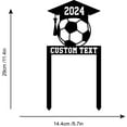 thumbnail image 3 of Custom Football Graduation Metal Sign with Stakes, Custom Grad Sign, Class of 2023 Yard Décor, Graduation Gift for Her & Him, 3 of 6