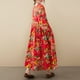 thumbnail image 5 of Vestido vintage holgado con estampado floral y bolsillos para mujer para vacaciones, 5 of 8