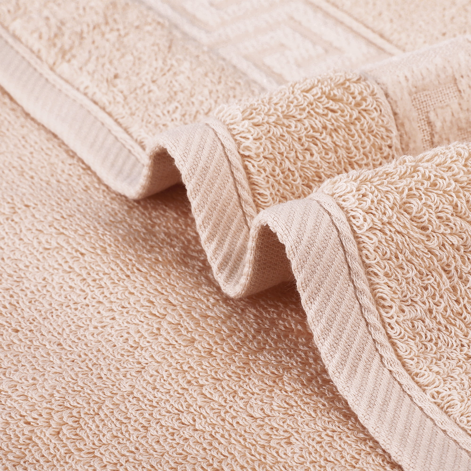 Unique Bargains 13" x 29" Solid Soft Absorbent Hand Towel Brown 4-Piece