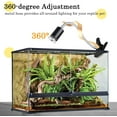 thumbnail image 4 of Reptile Heat Lamp with Clamp, Aquarium Turtle Tank Basking Light with 360° Rotatable Timing & Dimming and 2 Pack 50W UVA UVB Heat Light Bulb for Turtle Tortoise Lizard, 4 of 7