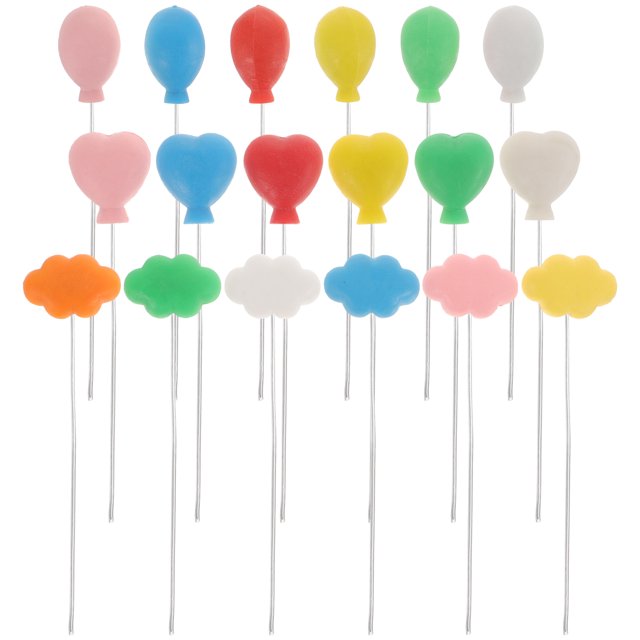 24pcs Miniature Balloons Dollhouse Mini Balloons Cake Picks Cupcake Toppers Birthday Decorations