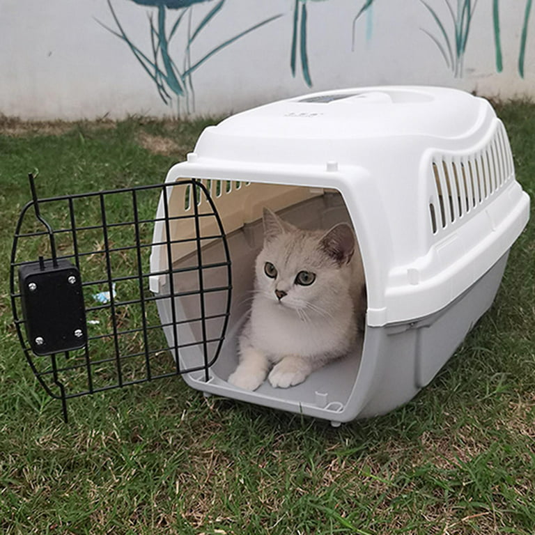 CHEERING PET cat crate Stress Free Travel cat Kennel Portable Indoor  Outdoor Pet crate cat cage condo Includes Storage Bag 4 cat Toys