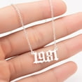 thumbnail image 5 of Jiaroswwei 1980-2019 Birth Year Number Charm Pendant Stainless Steel Chain Necklace Jewelry, 5 of 8