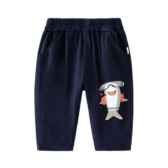 WOLLED Toddler Kids Boys Short Pants for 1-8 Years Summer Lightweight Sharks Short for Baby Daily Kids Clothes
