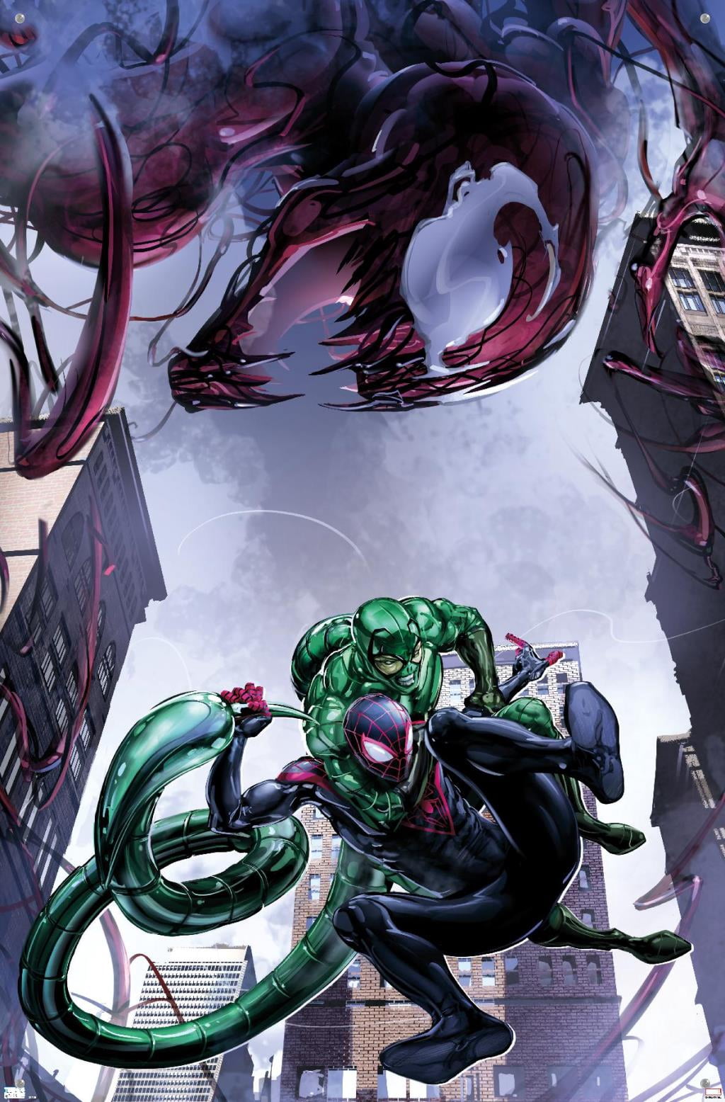 Marvel Comics - Spider-Man, Carnage, Scorpion - Absolute Carnage Miles Morales #1 Wall Poster with Pushpins, 22.375" x 34"