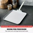 thumbnail image 6 of GreenPan Bobby Flay 11" Aluminum Ceramic Nonstick Square Griddle, Cream White, Dishwasher Safe, 6 of 10