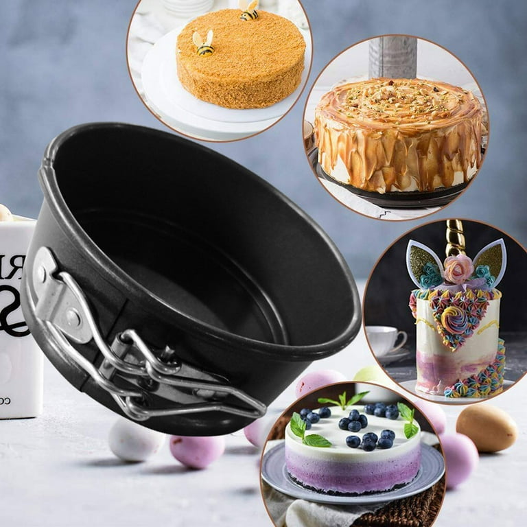 8 Round Cake Pan with Removable Bottom (Black)