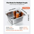 thumbnail image 3 of KFFKFF 2 Pack Stainless Steel Steam Table Pans with Lids, 1/2 Size, 6-Inch Depth, Anti-Jam Design, Reusable Catering and Storage Solution for Home, Events, Restaurants, and Buffets, 3 of 9