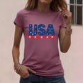 thumbnail image 5 of USA Flag Tee Shirt for Women 4th of July Independence Day Gift T Shirt Casual Short Sleeve American Proud T-Shirt Tops, 5 of 7