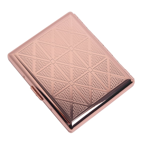 Vintage Classic Metal Cigarette Case/Storage Box, RFID Credit Card Metal Wallet, Holds 20 pcs 100’s (W49 Pink)