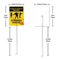 thumbnail image 5 of Eveokoki Halloween Yard Sign Zombies Ahead Decorations Yard Signs Decorative Garden Stakes Aluminum Outdoor Lawn Signs for Halloween Party Yard Lawn Garden Decorations, 5 of 5