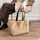 thumbnail image 3 of Bolsa Bolso de hombro con asa superior de color de moda para mujer Totes de gran capacidad (caqui) JShteea Para Estrenar, 3 of 9