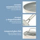thumbnail image 5 of Sur La Table Kitchen Essentials Viva La Cantina Juego de ollas y sartenes de aluminio forjado antiadherentes con interior de cerámica de titanio libre de PFA, 10 piezas - Blanco y plateado en 2 tonos, 5 of 5
