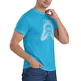 thumbnail image 5 of Love Raccoon Men'S Basic Short Sleeve T-Shirt Spider Baby Blue 5x-Large, 5 of 5