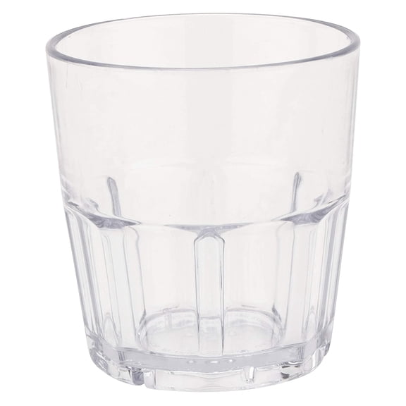 G.E.T. Heavy-Duty Faceted Shatterproof Tumbler, 9 Ounce, Clear (Set of 4)