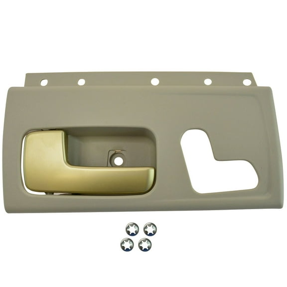 TRQ Front Interior Door Handle Driver Side LH Beige & Gold for Lincoln Town Car DHA49804