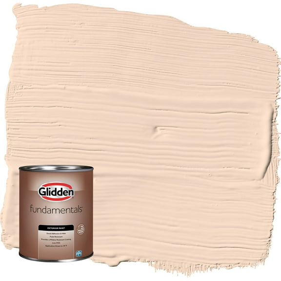 Glidden Fundamentals Sourpatch Peach / Orange Satin Exterior Paint, 1 Quart